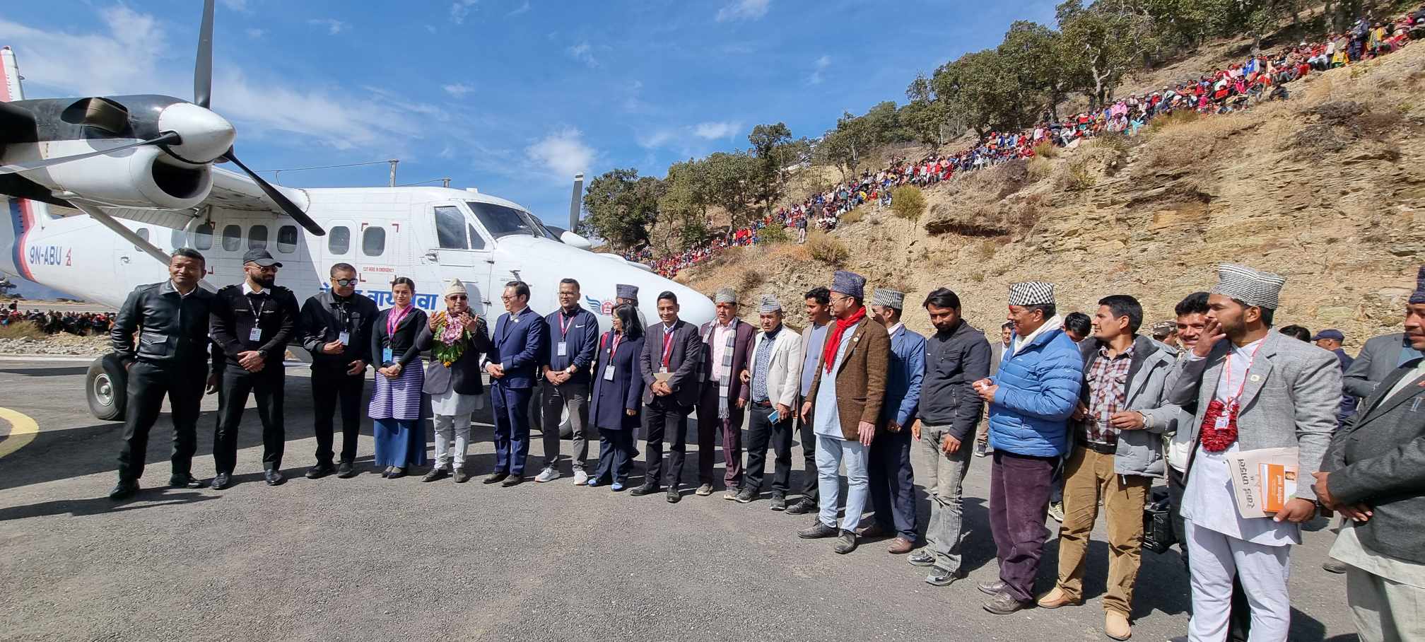 निमार्ण सुरु भएको ३८ वर्ष पछि जहाज उद्धघाटन,नियामित उडान हुनेमा आशंका